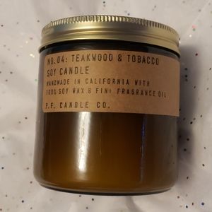 Teakwood & tobacco soy luxury candle